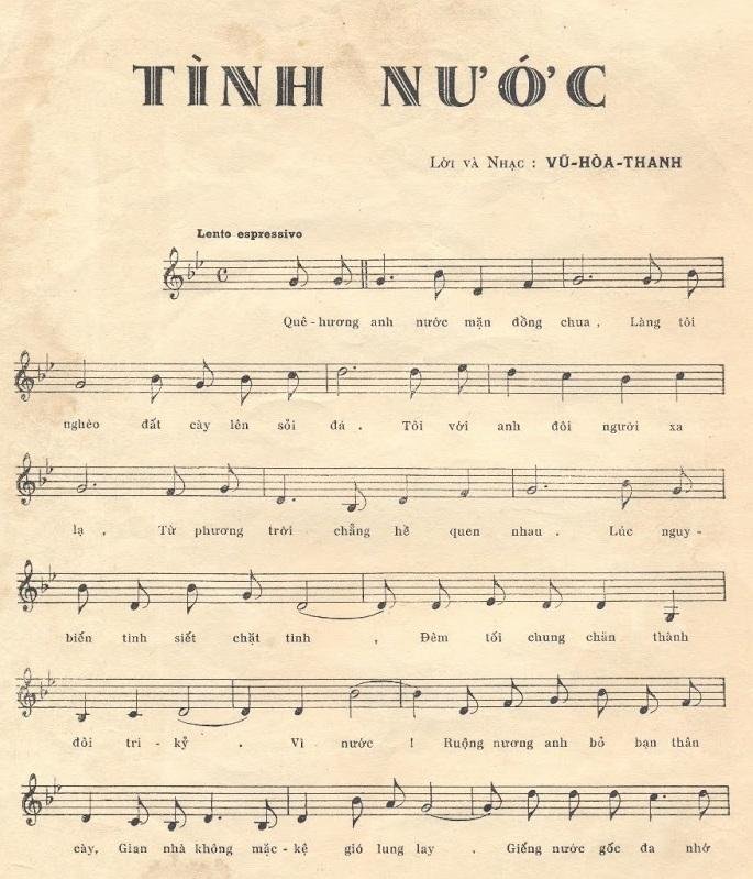 Sheet nhạc Tình Nước